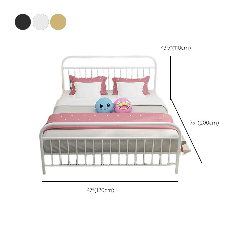 Modern Style Metal Frame Standard Bed with Open-Frame Headboard