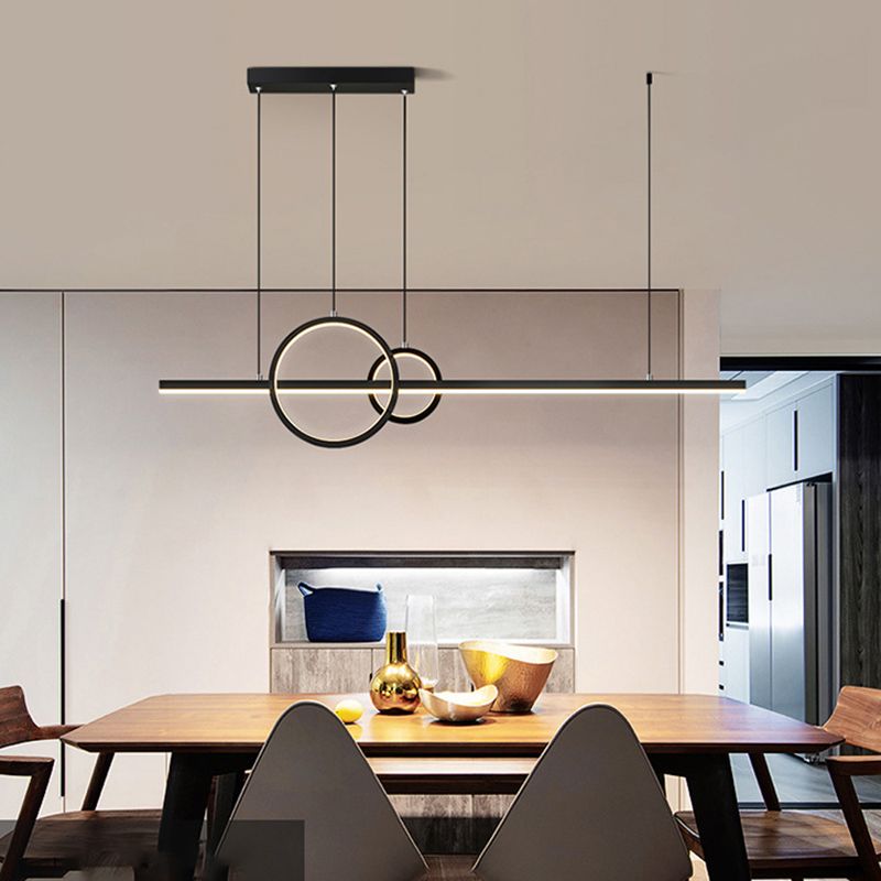 Lampadario geometrico lampadario moderno illuminazione a sospensione metallo 3 lampade isole luminose