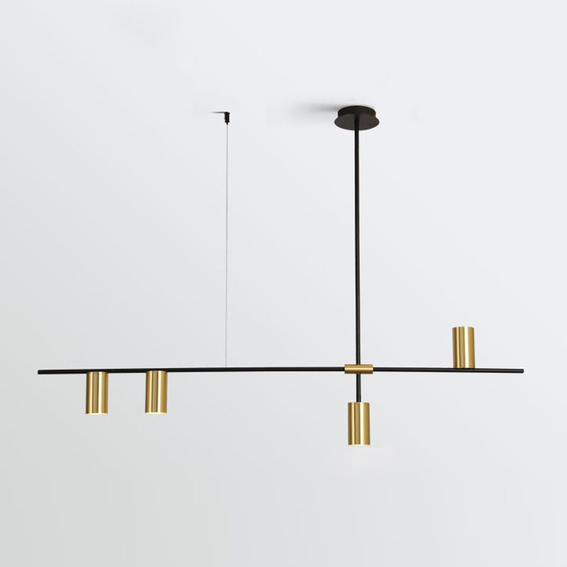 Éclairage d'éclairage de l'île de cylindre Éclairage de pendentif métallique moderne