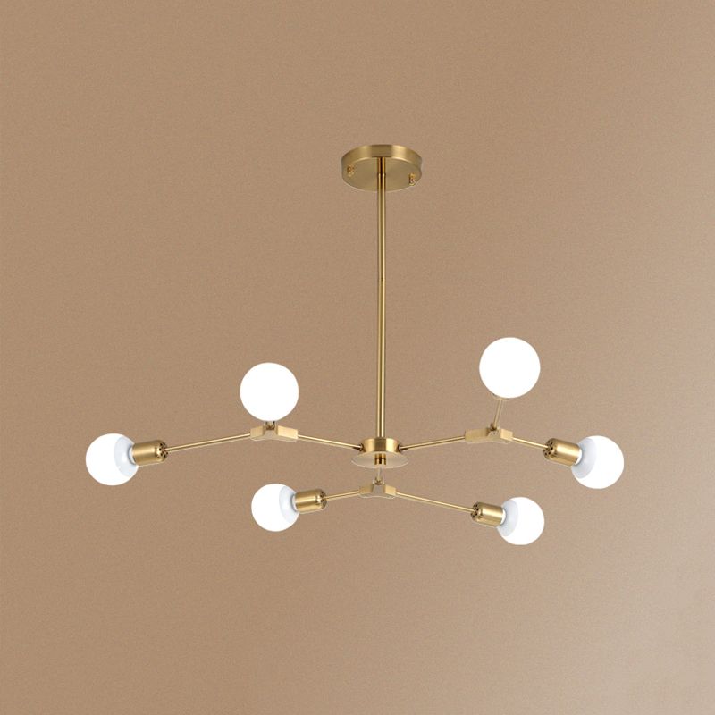 Luz de lámpara de metal ligera colgante posmoderna de la bombilla desnuda para el comedor