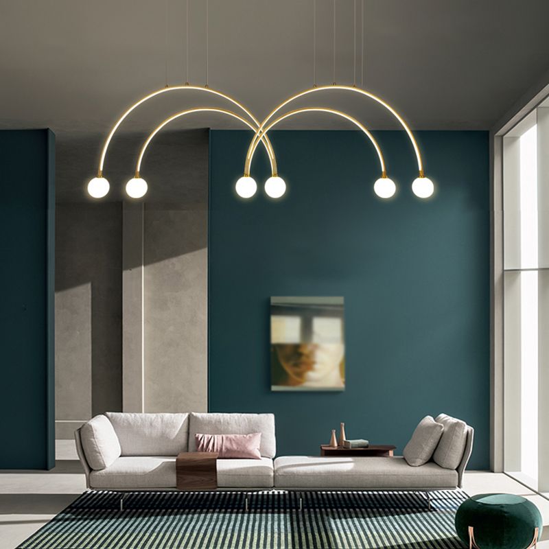 Modern Style Pendant Light LED Ball Shade Chandelier Light for Dining Room Kitchen