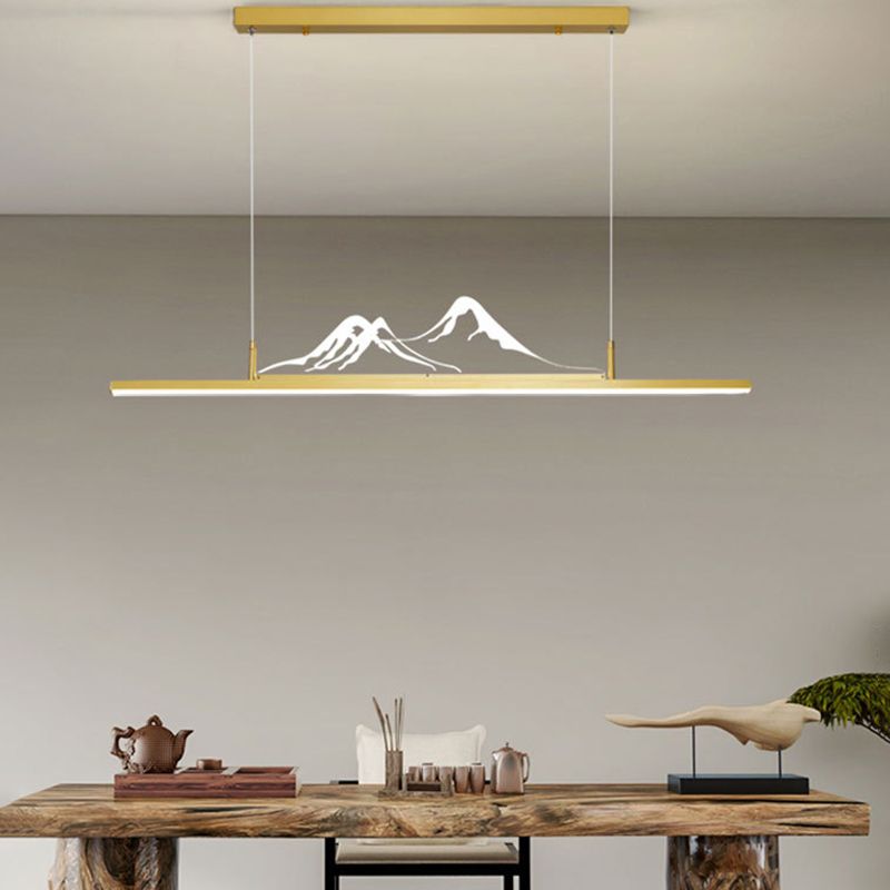 Accesorios de iluminación lineal modernos de aluminio Luz de la isla de la isla Luz