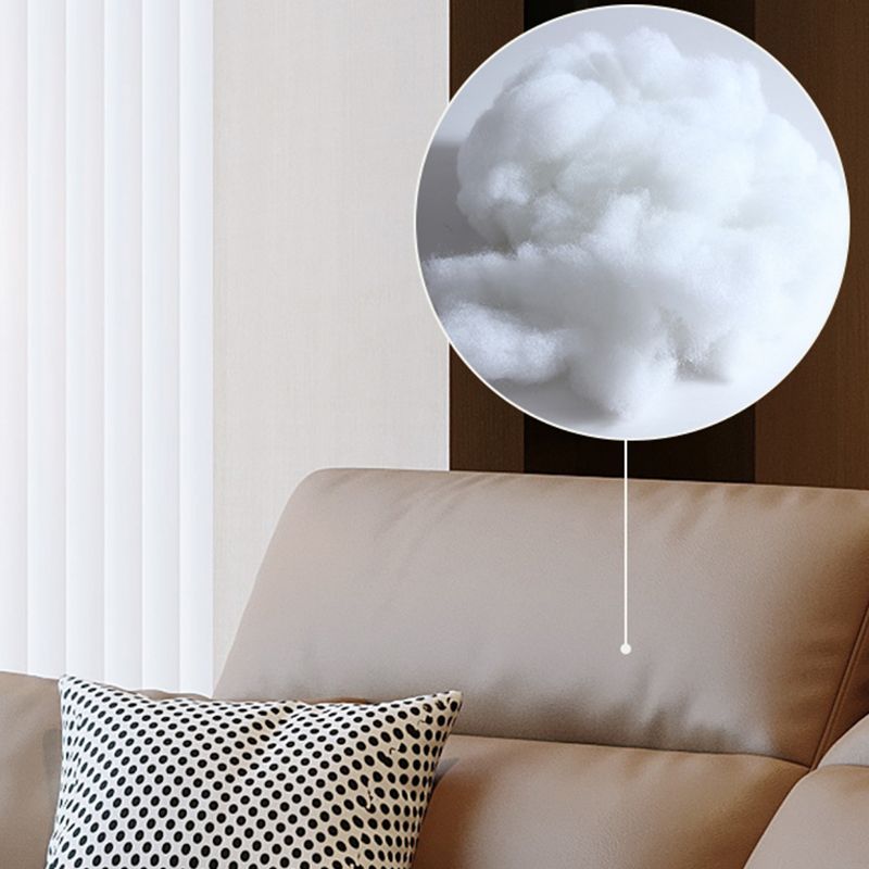 Genuine Leather Pillow Top Arm Power - Push Modern Sofa for Living Room
