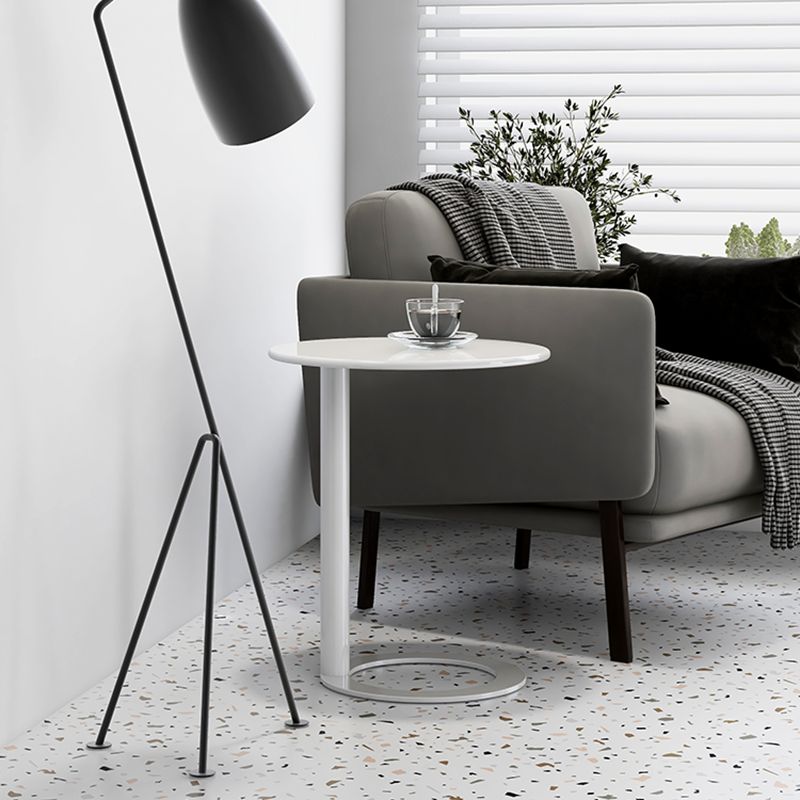 Scandinavian Metal Round End Table Pedestal 18.9"/ 23.6" H Side Table