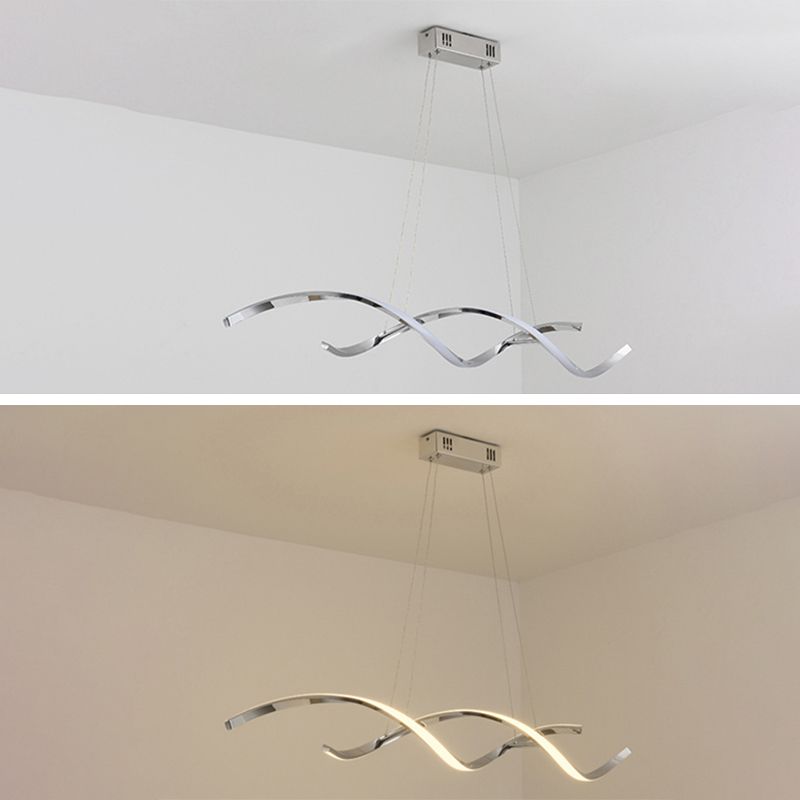 Lampada ad ondatura contemporanea lampada a sospensione in metallo Light per soggiorno