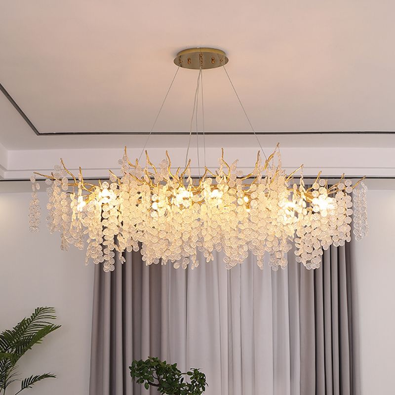 Modern Pendant Lighting for Kitchen Island Rectangle Chandelier Lighting Fixtures