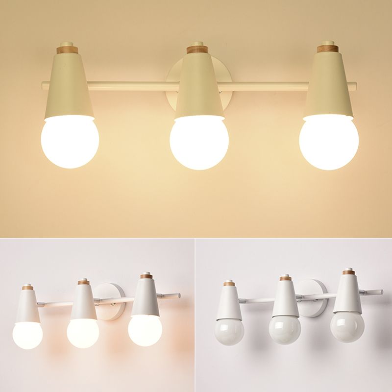 Modern Style Unique Shape Wall Sconce Metal Multi Light Wall Lighting for Bedroom