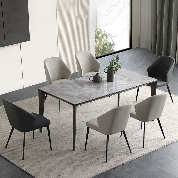 Contemporary Chair Armless Windsor Back Side Chairs for Kitchen with Metal Legs