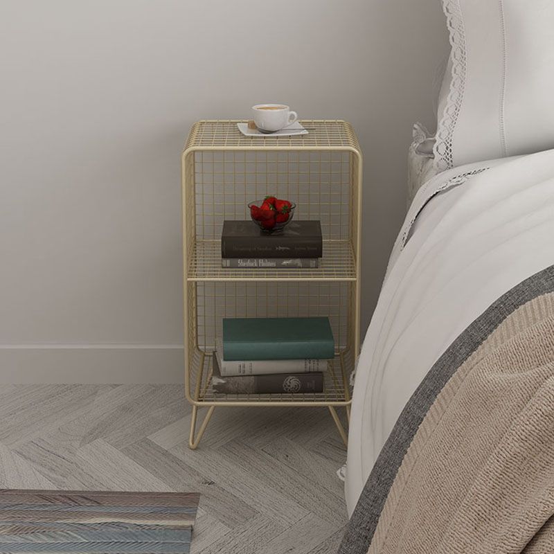 Modern Closed Back Standard Bookshelf Metal Shelves Included Bookcase