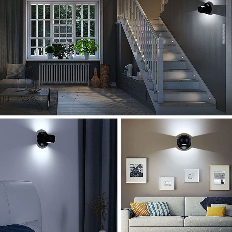 Modern Style Ball Shade Wall Lamp Metal 2 Lights Sconces for Living Room