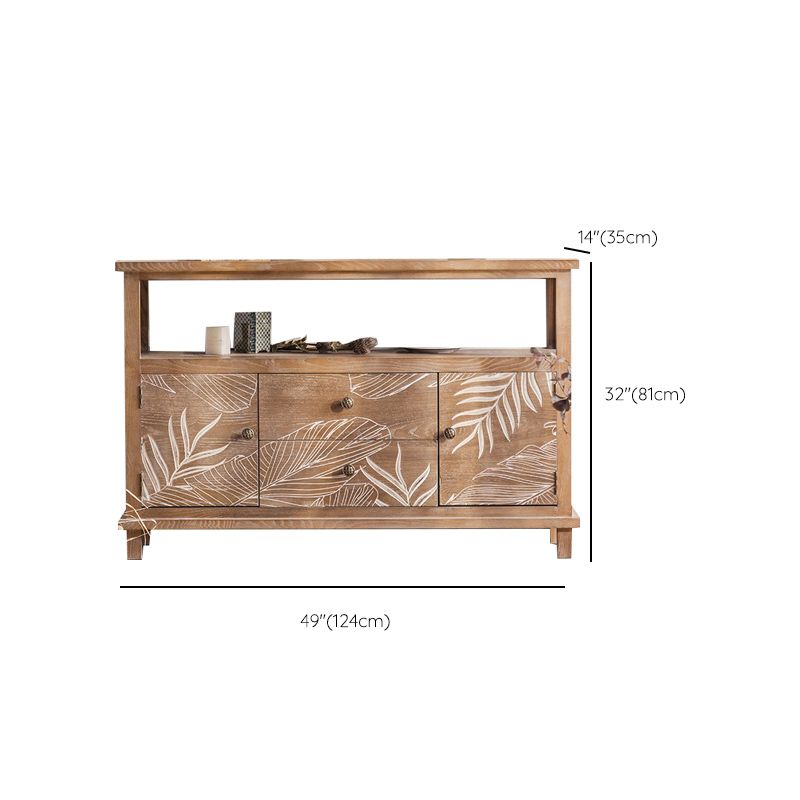 Distressed Wood Accent Chest Industrial Knobs Wood Accent Cabinet