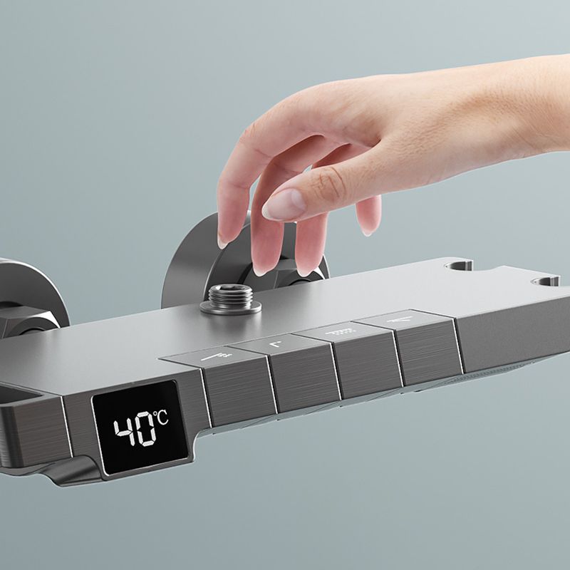 Digital Display Shower System Brass 2 Shower Heads Shower Set