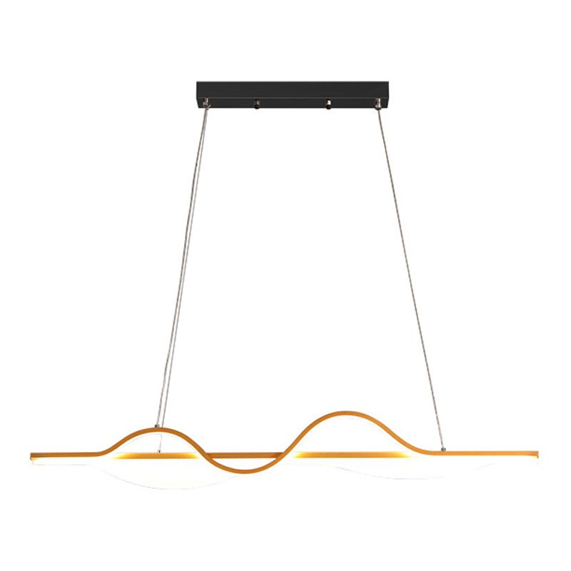 Contemporary LED Ceiling Light Golden/Black Kitchen Island Lighting for Foyer