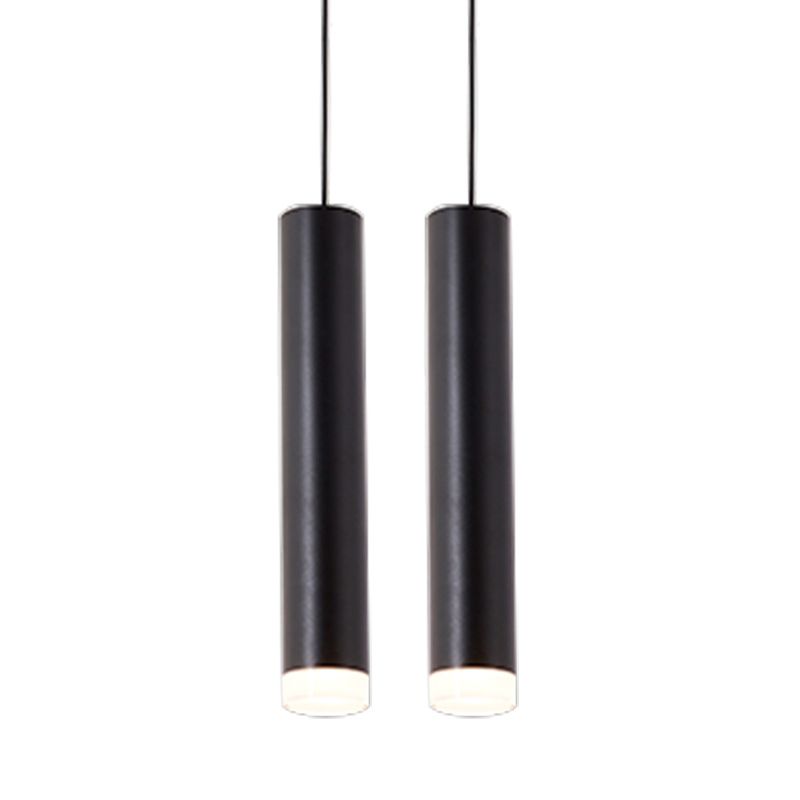 Modern Tubes Pendant Lighting Fixtures Acrylic 1 Light Hanging Lamps for Dinning Room