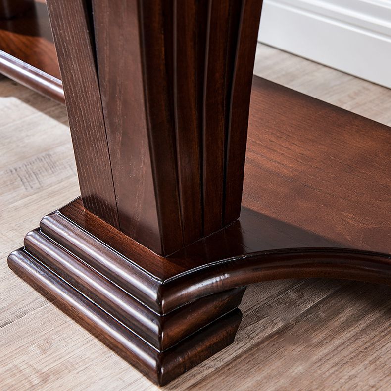 Victorian Rubber Wood Console Table Free Form Console Sofa Table for Hall