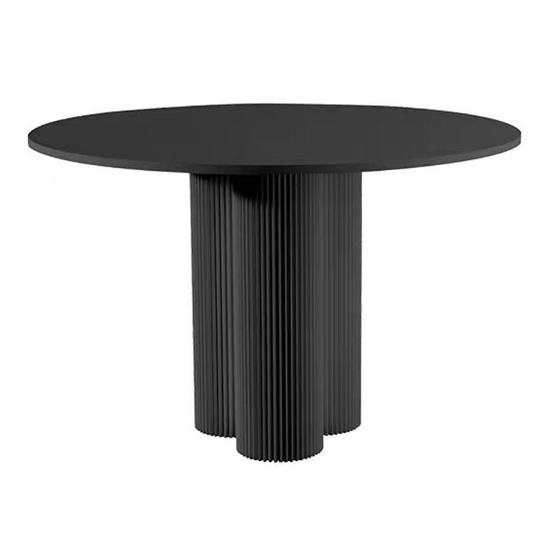 Modern White and Black in Wood Counter Table Rectangle Dining Table for Kitchen