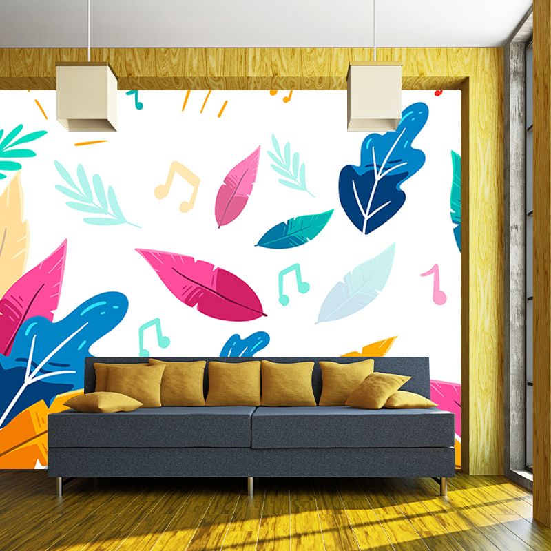 Tropical Plants Wall Mural Tropical Style Mildew Resistant for Decoration