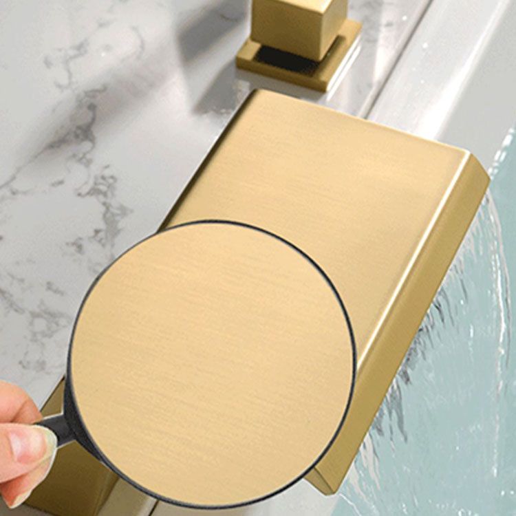 Brass Roman Bathtub Faucet Waterfall Spout Tub Faucet with Hand Shower