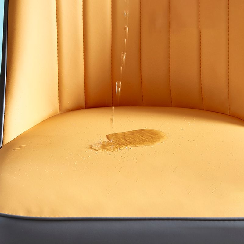 Chaise d'intérieur à base métallique de 18 pouces de large, chaise en cuir Parsons pour restaurant