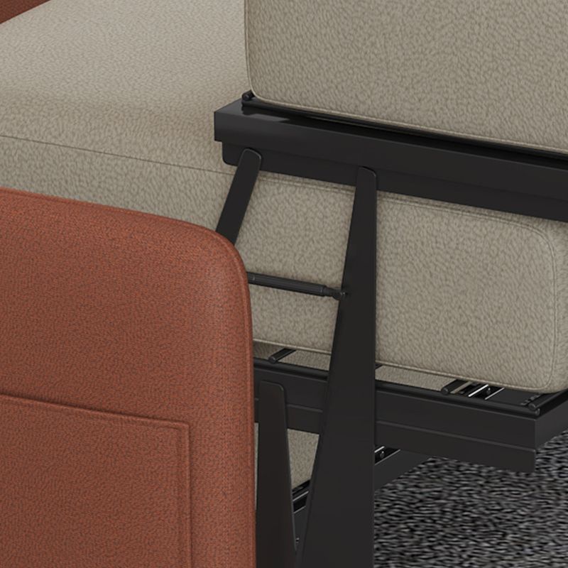 38.58" W Contemporary Faux Leather Armless Sofa Bed for Living Room