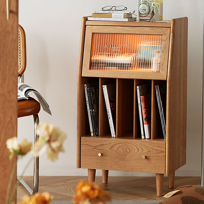 12" Wide Contemporary Corner Table Solid Wood 4 Legs Side Table