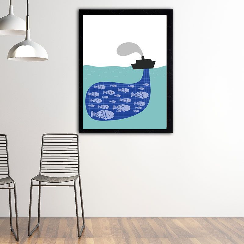 Mehrfarbige Seefisch-Leinwanddrucke im maritimen Stil zur Dekoration und Wanddekoration, verschiedene Größenoptionen