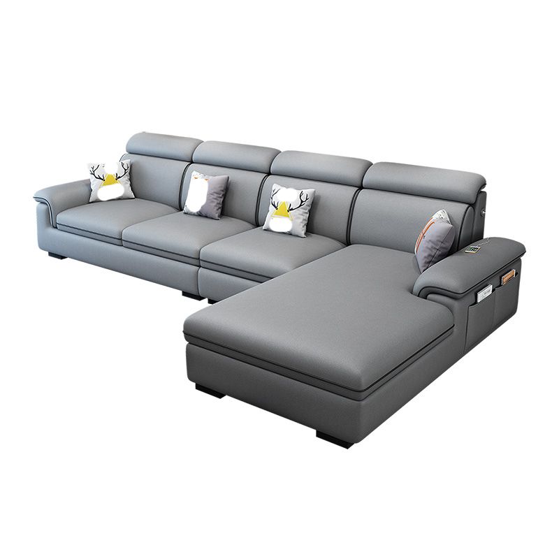 125.98"D x 70.87"W x 35.43"H Pillow Top Arm Sectionals, Modern High Back Sofa with Storage