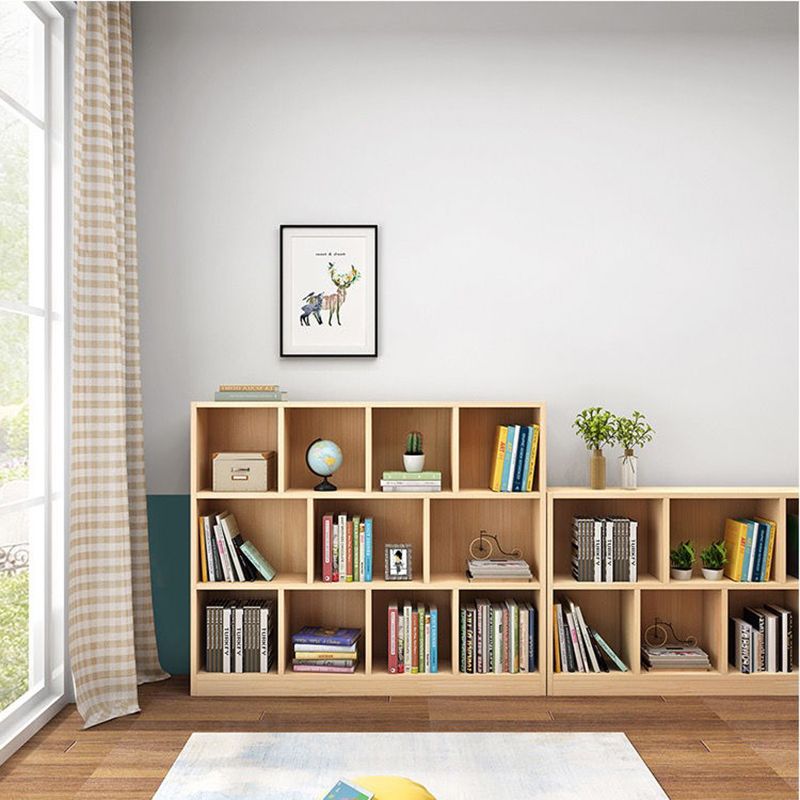 Contemporary Wooden Bookshelf Geometric Shelf Bookcase for Home Office