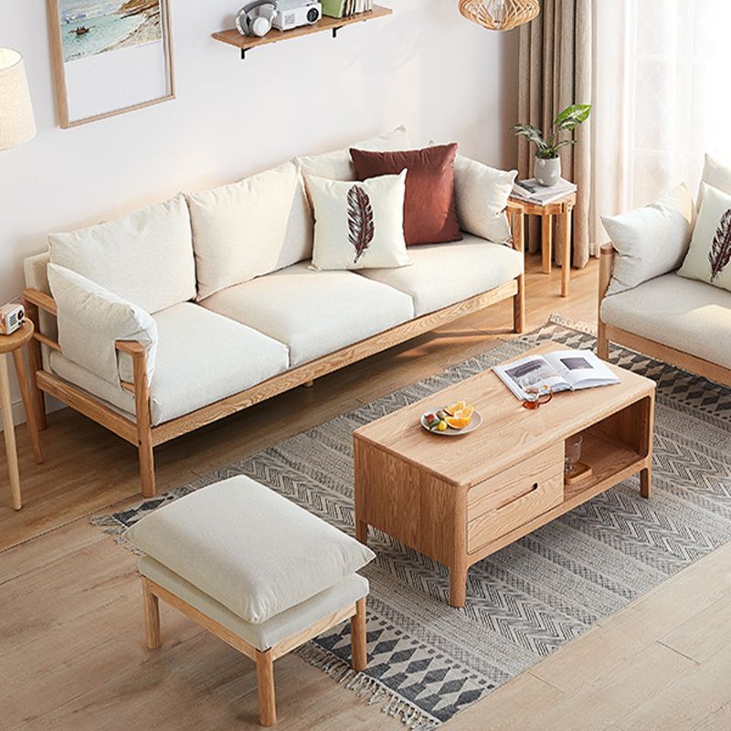 Zeitgenössisches Quadratarm Standard -Sofa mit Stirnkissen für Wohnzimmer, Wohnung