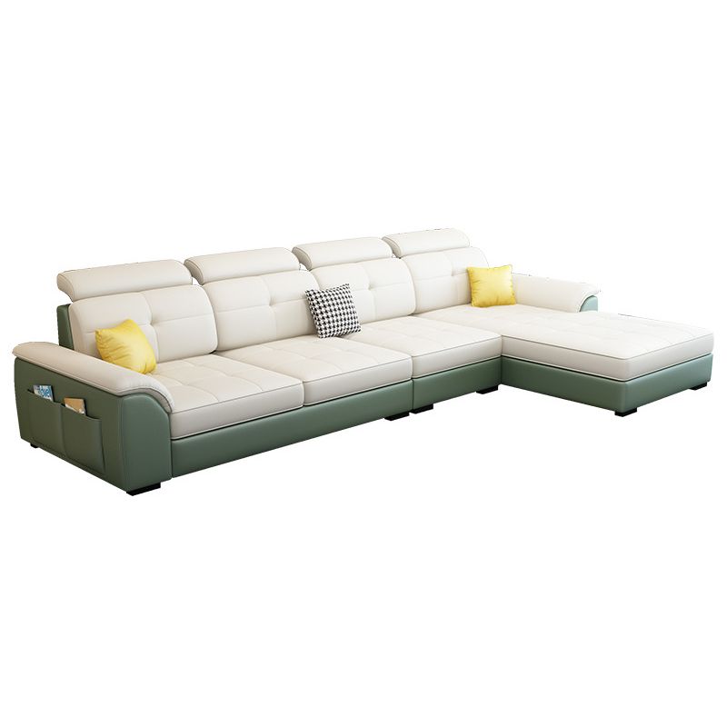Nordic Style Sofa Bed Latex/sponge Seat Filling Imitation Leather Sofa