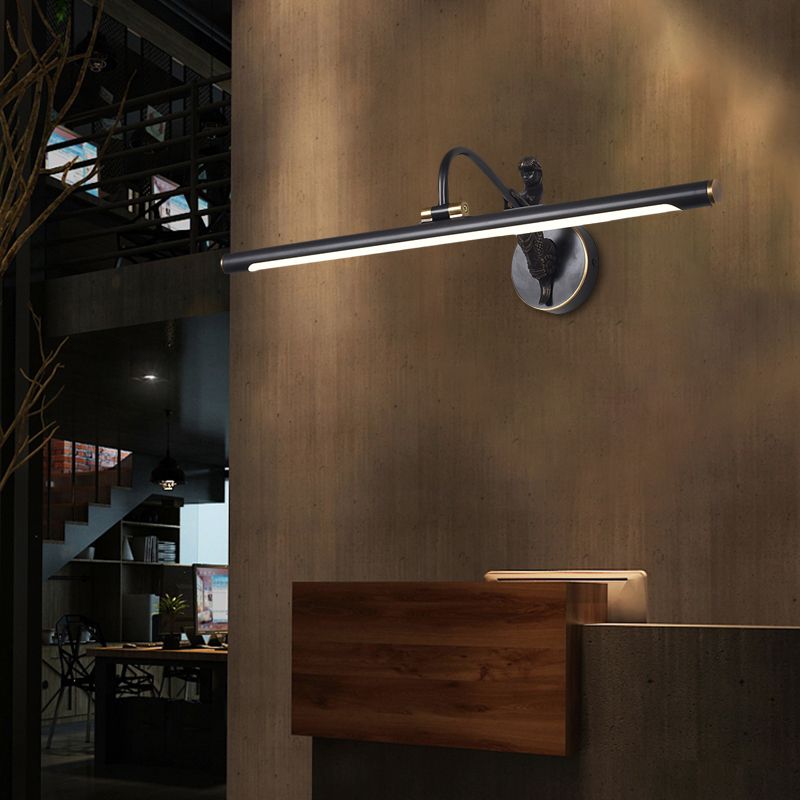 Zwart/antieke koperen buis ijdelheid verlichting Classic Metal Led 14 "/18"/23 "W Badkamer Wandlicht