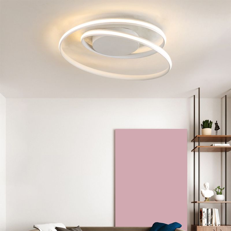Seamless Curve Schlafzimmer-Deckenbeleuchtung, Aluminium, minimalistische LED-Einbauleuchte
