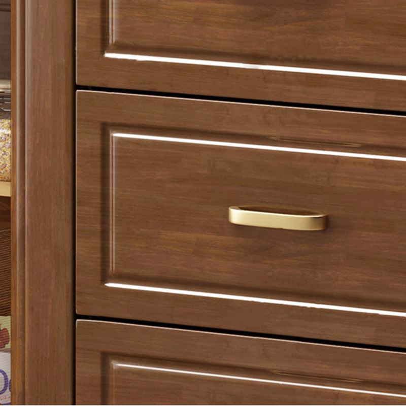 Contemporary Sideboard Rubber Wood Sideboard with Door and Drawer for Dining Room