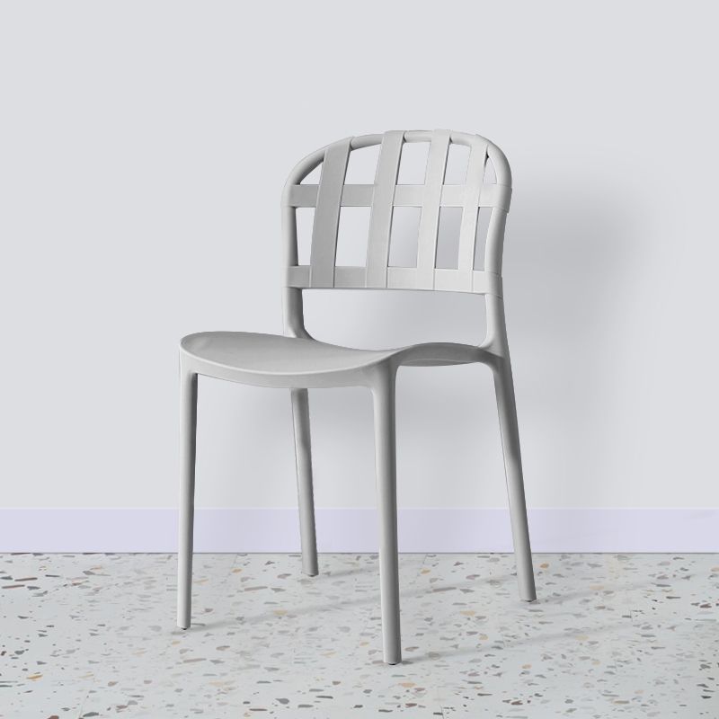 Plastic Armless Dining Chairs Scandinavian Style Home Dining Side Chair