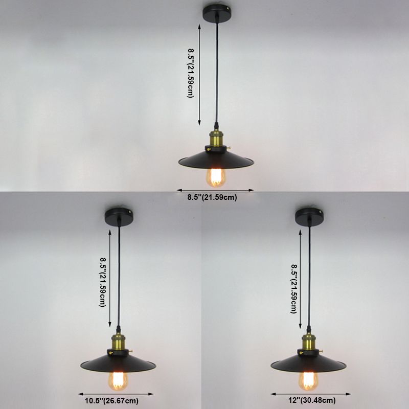 1 cilindro a cono a cono leggero Creative Creative Industrial Style Metal Cioncant per il ristorante