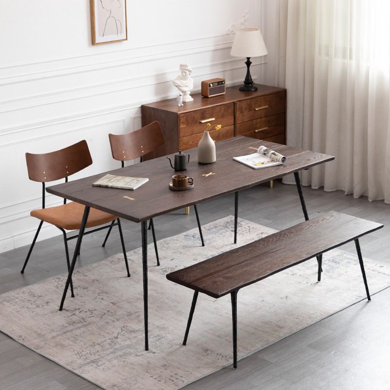 Modern 1/2/4/5/6 Pieces Dining Set Rectangle Oak Wood Dining Table for Dining Room