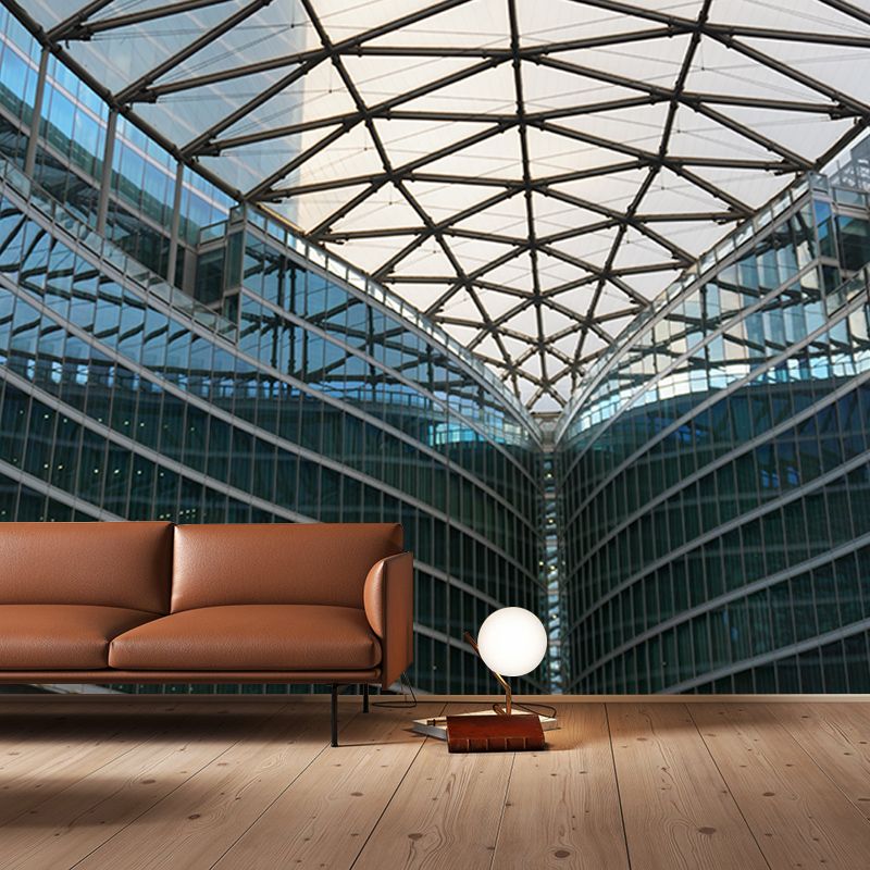 Contemporary Architecture Meeting Room Mural Mildew Resistant Wall Decor