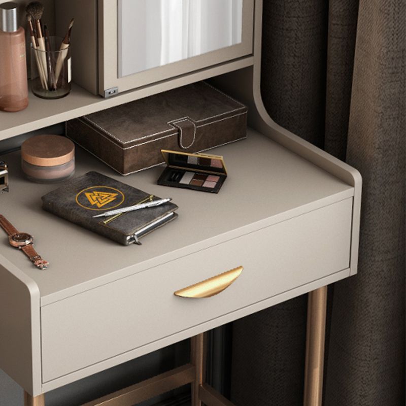 15.74" W x 53.14" H Makeup Dressing Table Stool Set With Drawers for Bathroom