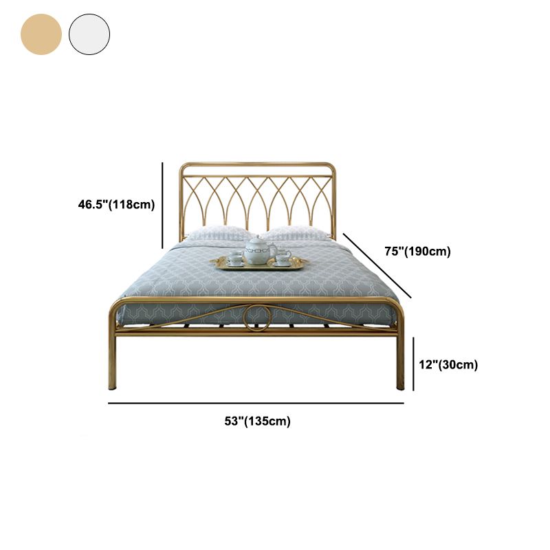 Open-Frame Bed With Headboard and Footboard Rectangular Headboard
