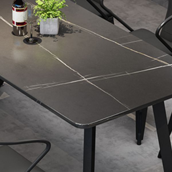Modern 1/3/7 Pieces Dining Set Rectangle Stone Dining Table for Cafe