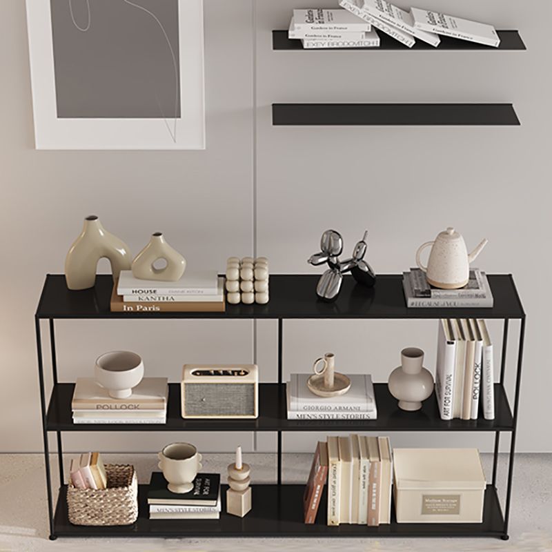Contemporary Open Back Horizontal Bookshelf Metal Bookcase for Office