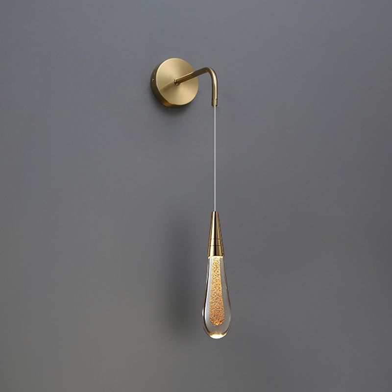 Luz de pared de lágrima de estilo minimalista de estilo de pared con sombra de cristal