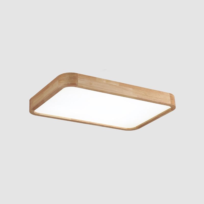 Plafonnier en bois monté sur plafonnier moderne pour salon