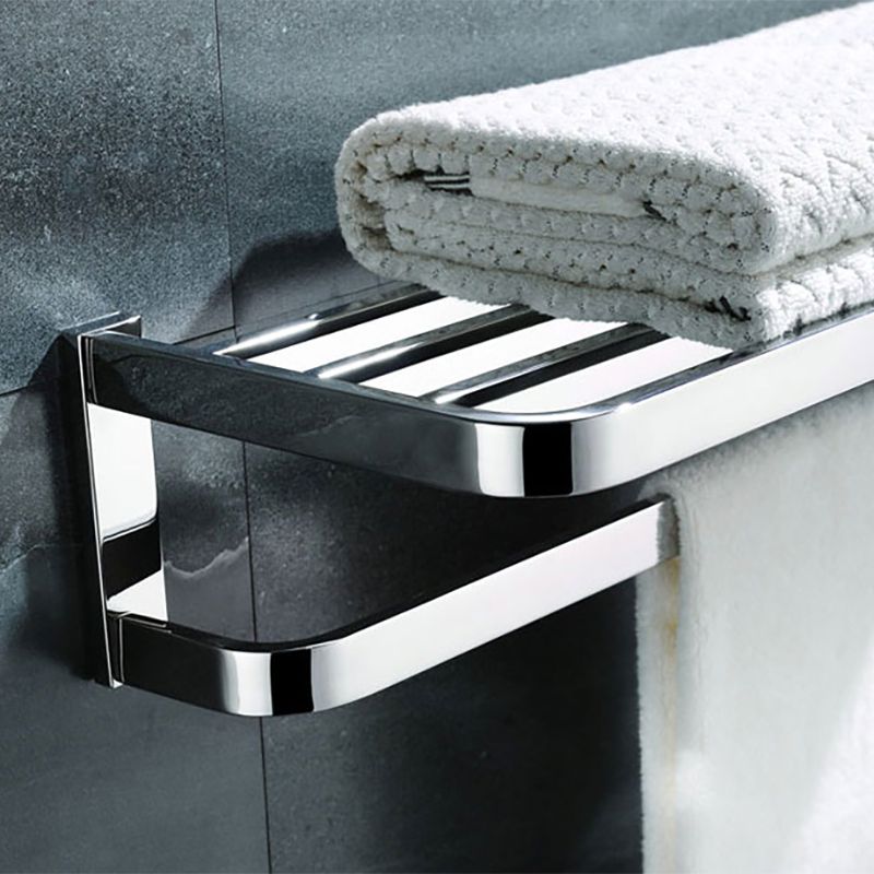 Polished Chrome Modern Bathroom Accessory Set in Stainless Steel Towel Bar/Soap Dish