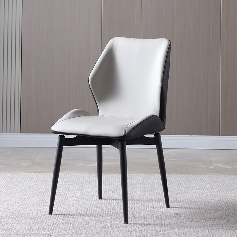 Contemporary Style Chairs Armless Chair with Metal Legs for Kitchen