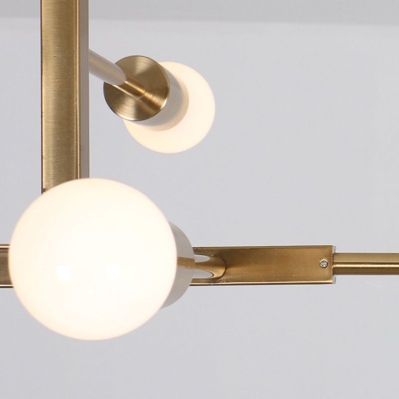 Moderno lampadario minimalista lineare lampadario vetro bianco molecolare 5 lampadario soffitto leggero
