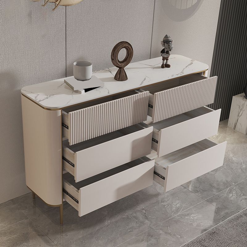 Classic Glam Dresser Stone Storage Chest Dresser with 3/6 Drawers , 15.6 Inch W