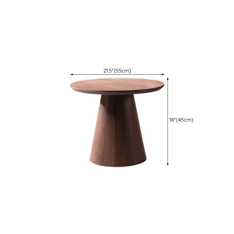 End Table Solid Wood Pedestal Round Scandinavian Living Room Side Table