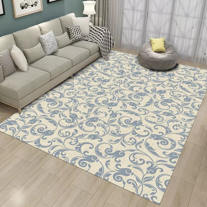Light Gold Ginkgo Biloba Rug Polyester Simple Rug Washable Rug for Drawing Room