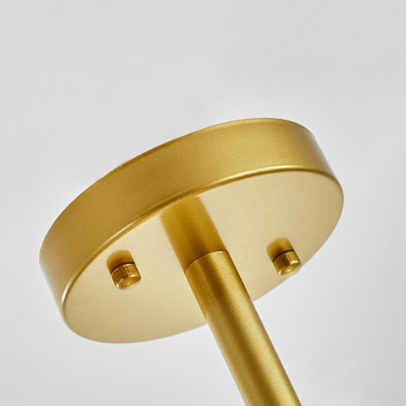 Modern Chandelier Minimalism Glass Shade Hanging Lighting Fixture for Sitting Room